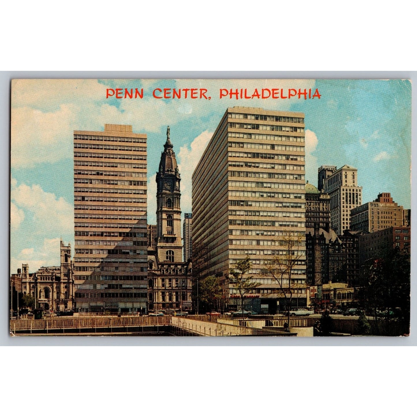 Philadelphia PA Pennsylvania Penn Center City Hall Skyline Chrome Postcard WYCO