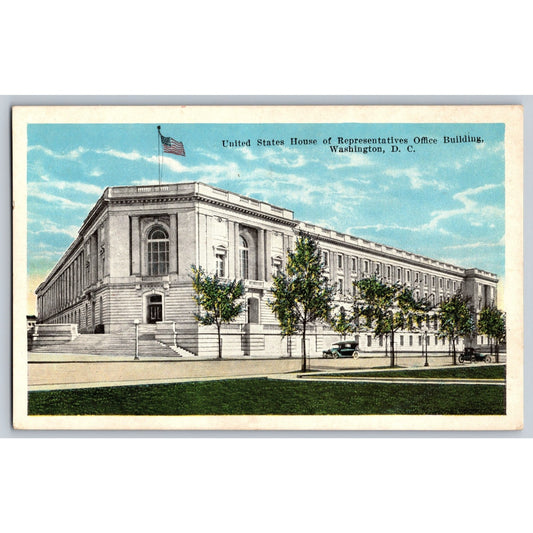 Washington DC US House of Representatives Office Building 1920s Postcard