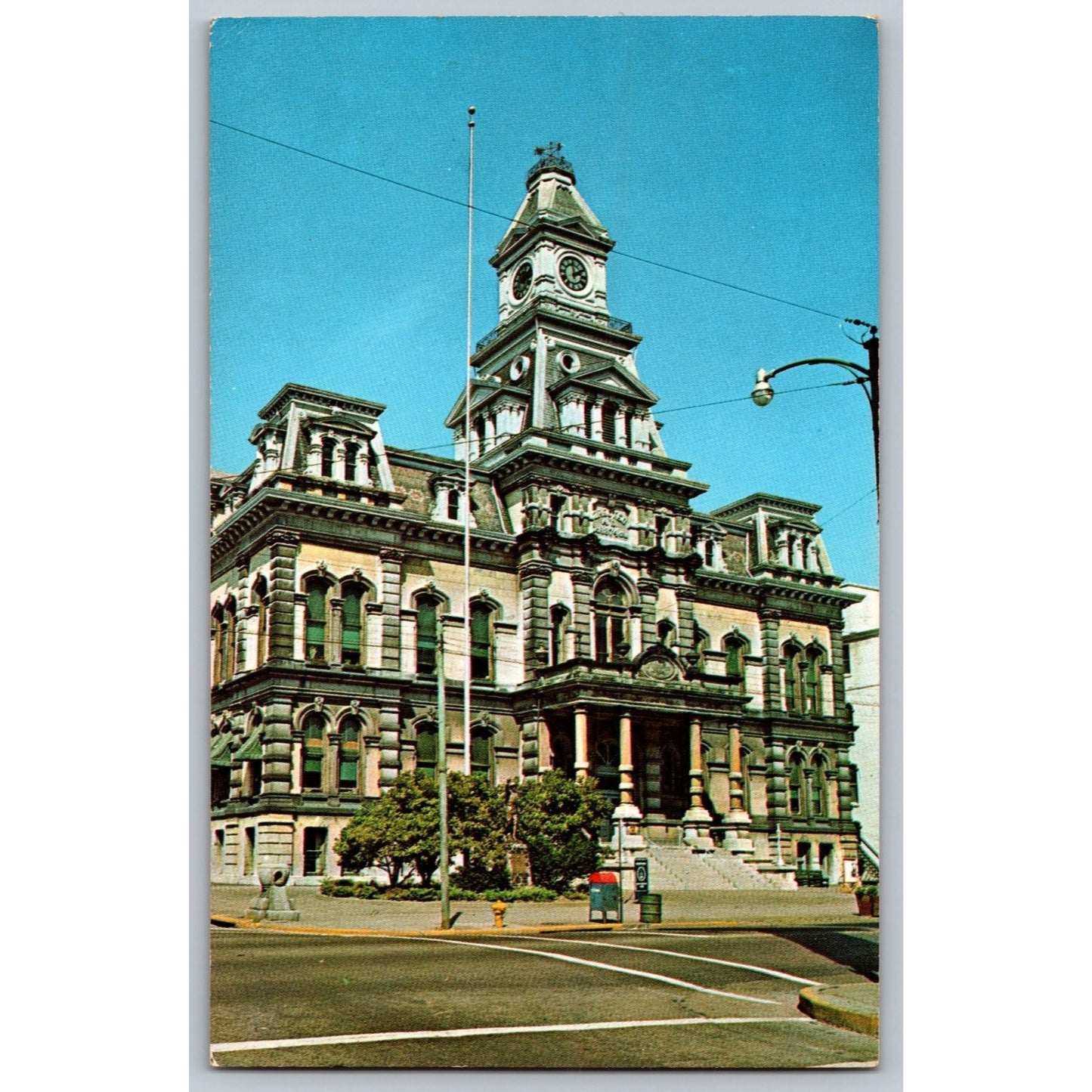 Zanesville OH Ohio Muskingum County Courthouse Chrome Postcard