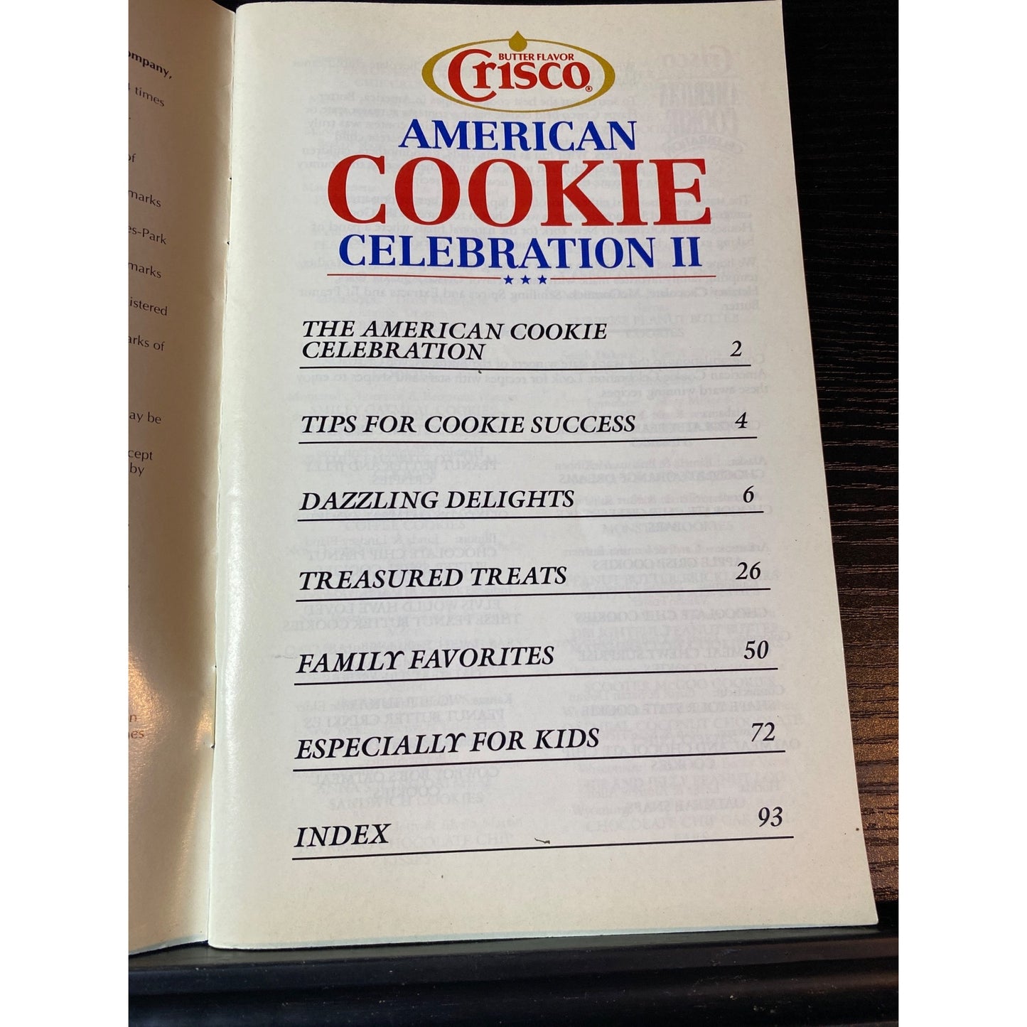Crisco American Cookie Celebration II Recipe Cookbook Booklet 1992