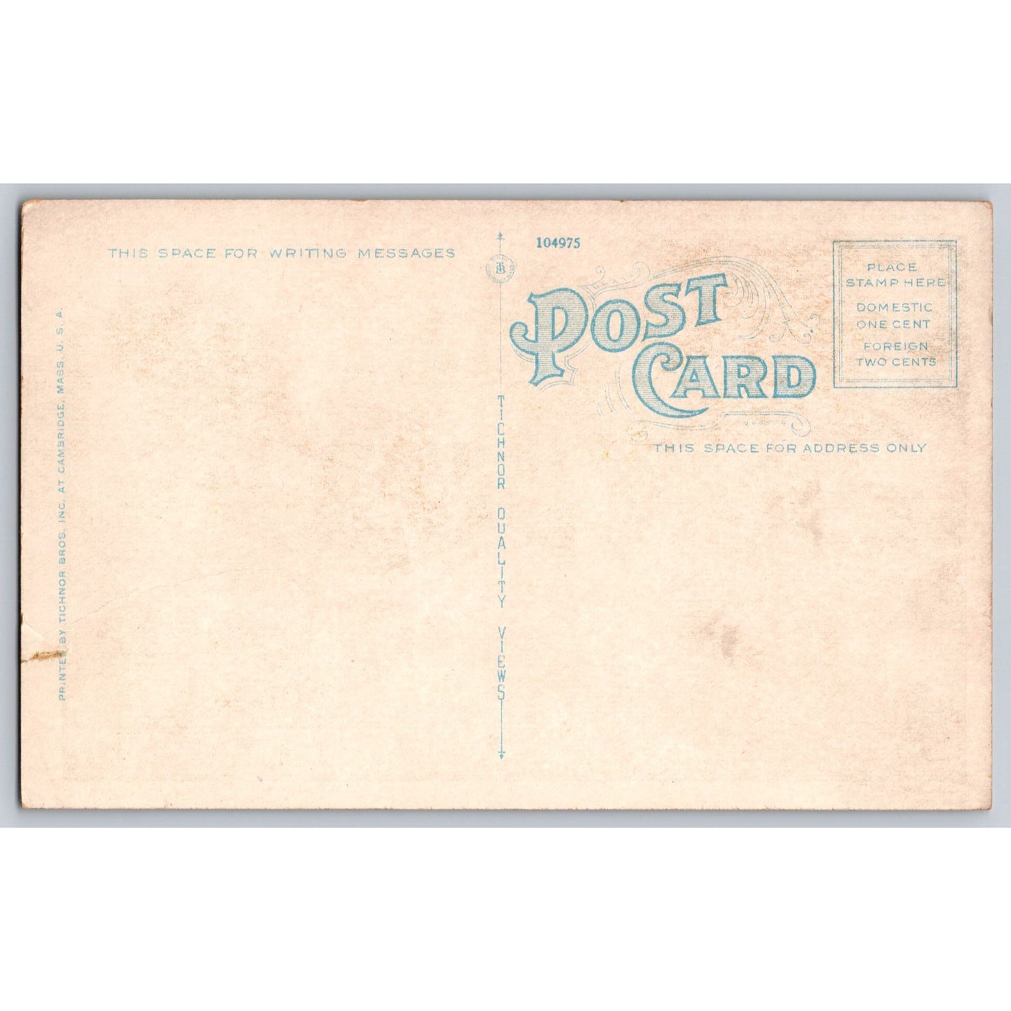 Concord MA Massachusetts Old North Bridge White Border Postcard Tichnor Unused