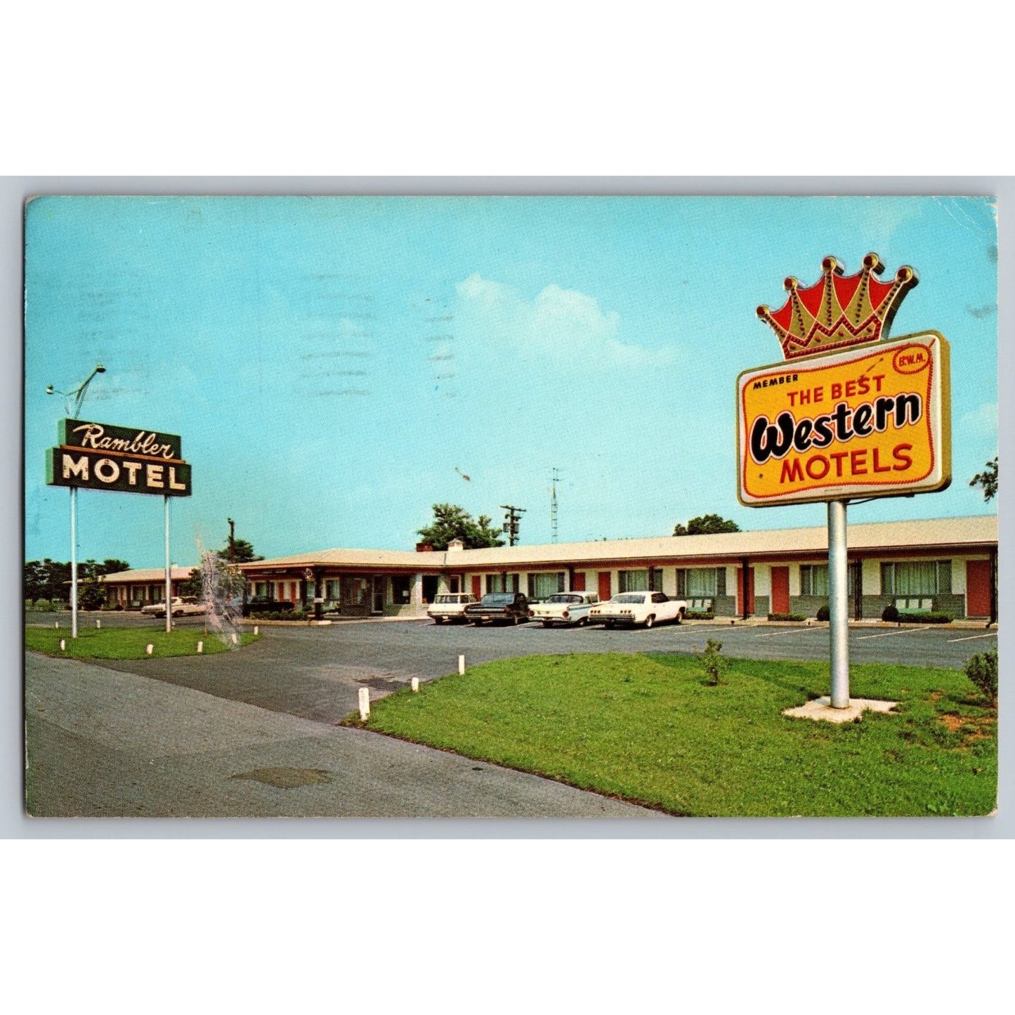 Thurmont MD Maryland Rambler Motel Best Western Motels Chrome Postcard Unused
