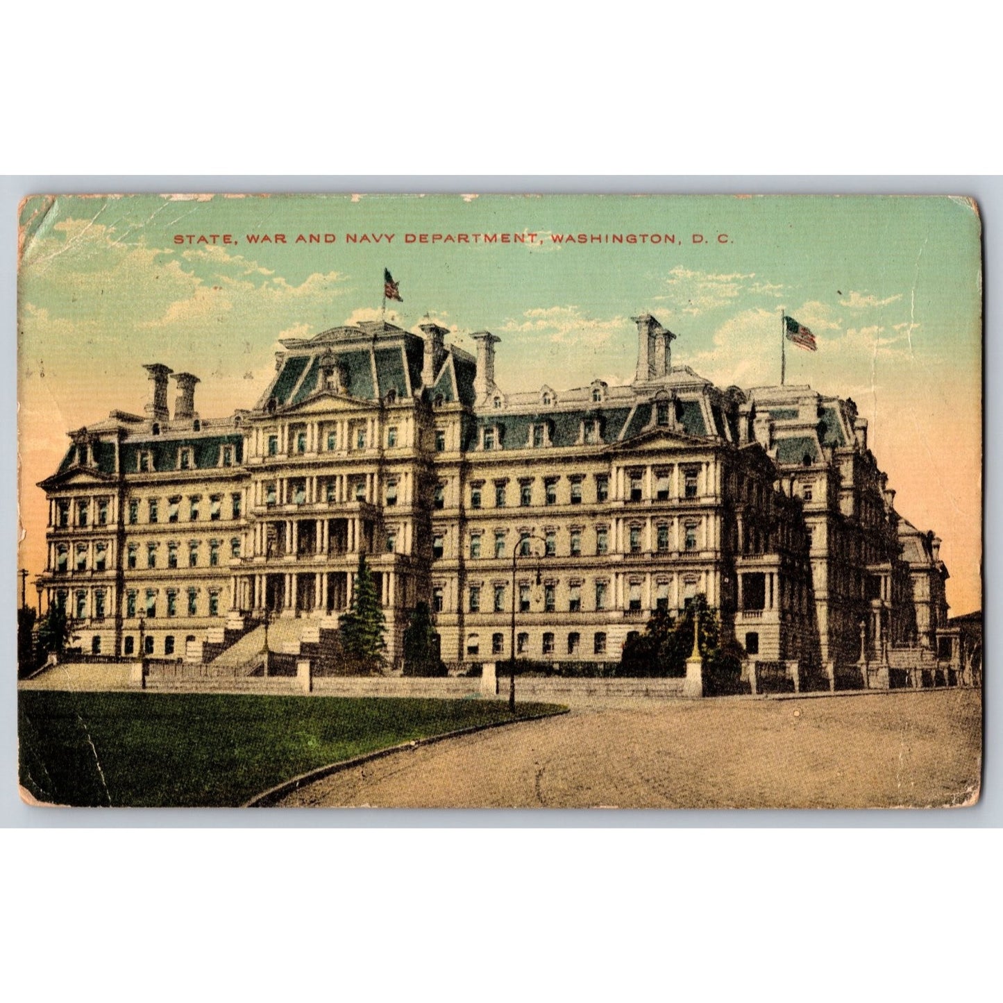 Washington DC State War and Navy Dept 1912 Divided Back Postcard Used