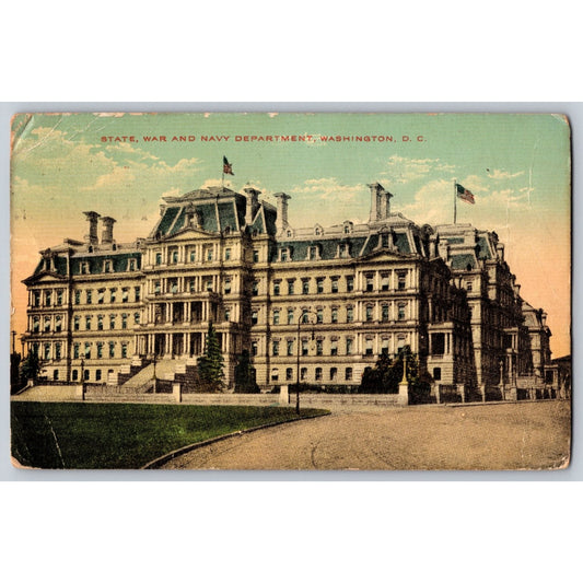 Washington DC State War and Navy Dept 1912 Divided Back Postcard Used