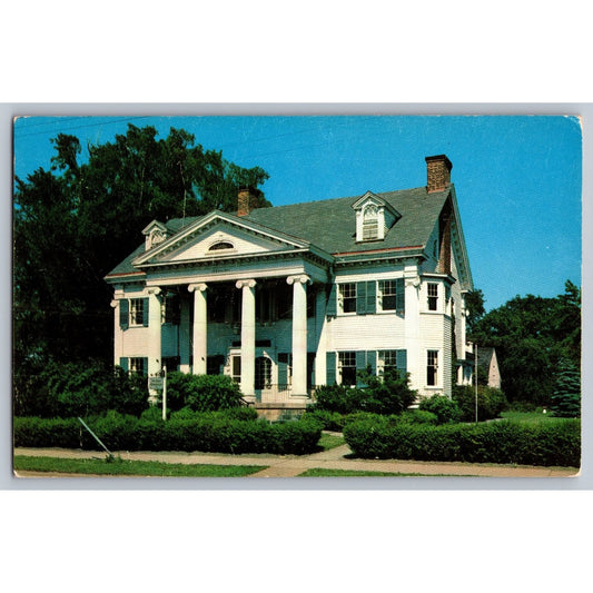 Elyria OH Ohio Montieth Hall Colonial Home Chrome Postcard