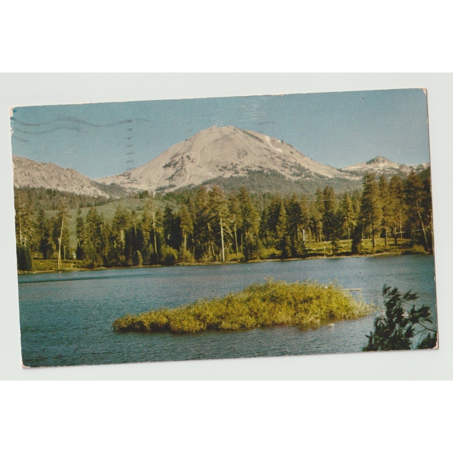 Lassen Volcanic National Park CA California Manzanita Lake 1956 Chrome Postcard