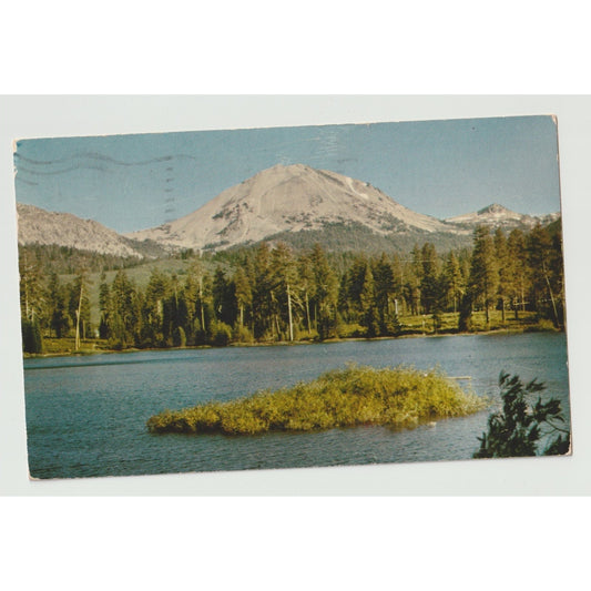 Lassen Volcanic National Park CA California Manzanita Lake 1956 Chrome Postcard
