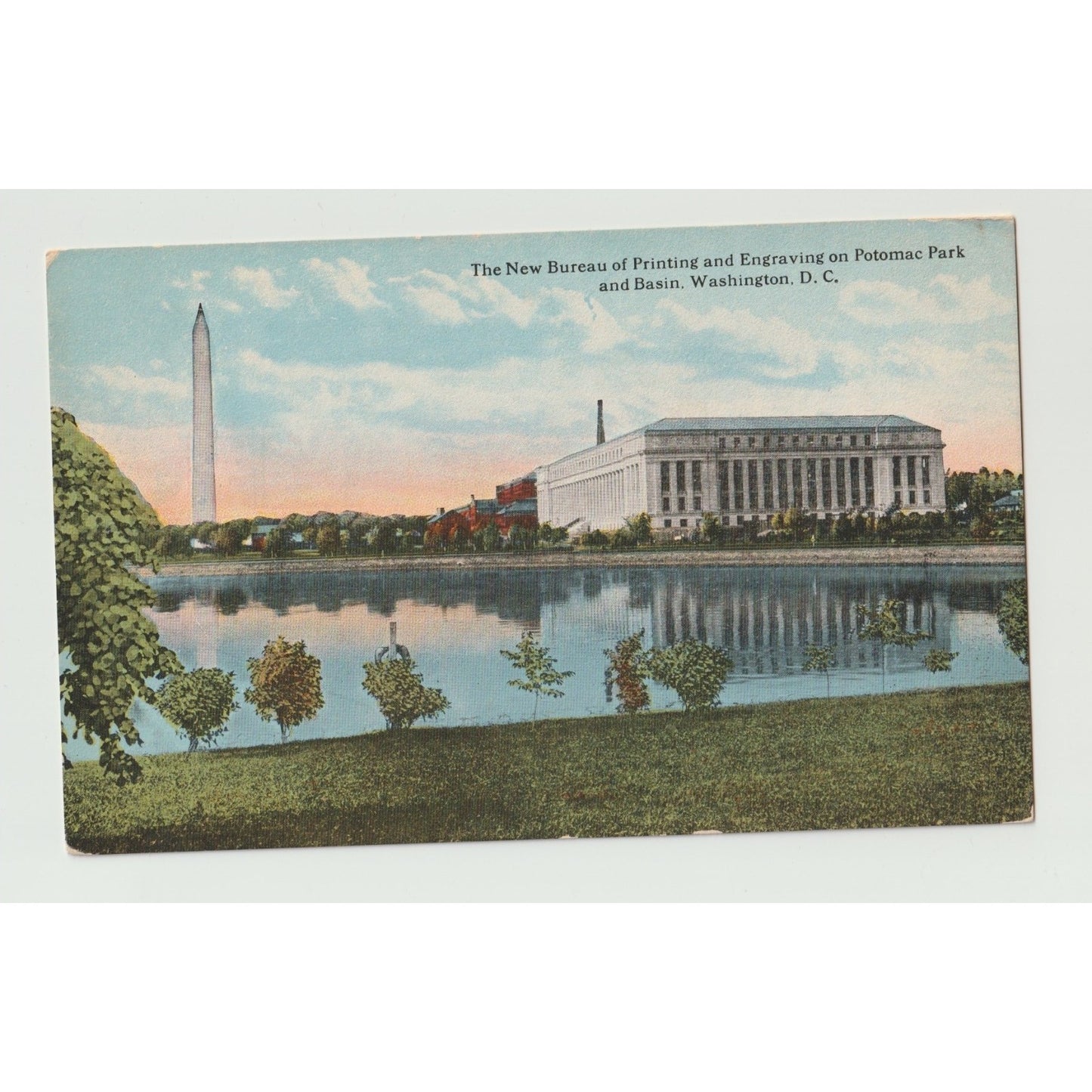 Washington DC Bureau of Printing & Engraving Monument Divided Back Postcard