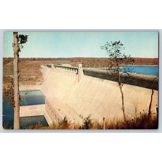 Northeron AR Arkansas Bull Shoals Dam near Mountain Home Scenic View Postcard