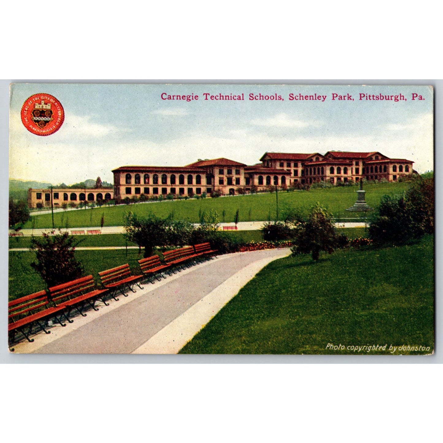 Pittsburgh PA Pennsylvania Carnegie Technical Schools Schenley Park Postcard