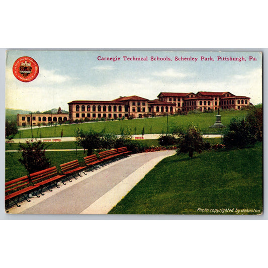 Pittsburgh PA Pennsylvania Carnegie Technical Schools Schenley Park Postcard