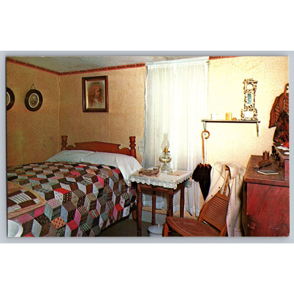 Plymouth VT Vermont President Coolidge Homestead Shed Bedroom Chrome Postcard