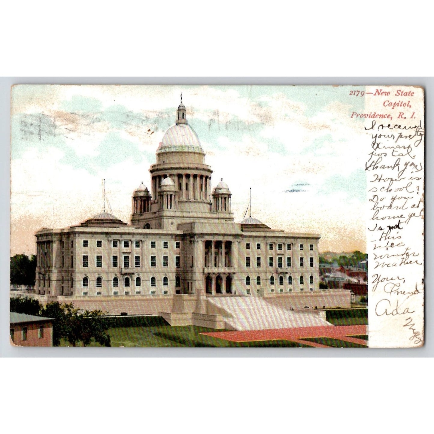Providence RI Rhode Island New State Capitol Undivided Back Postcard Early 1900s
