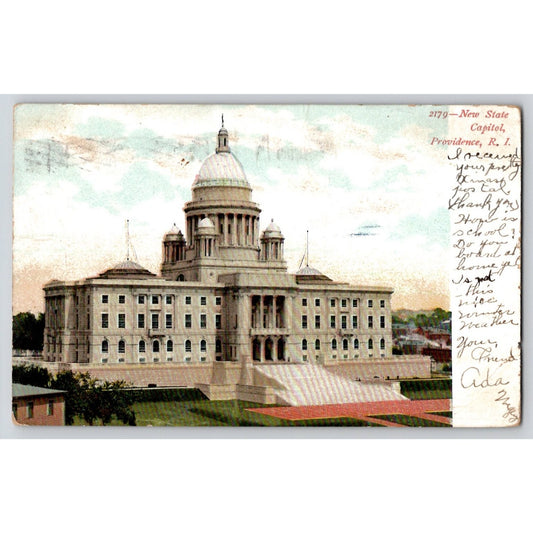 Providence RI Rhode Island New State Capitol Undivided Back Postcard Early 1900s
