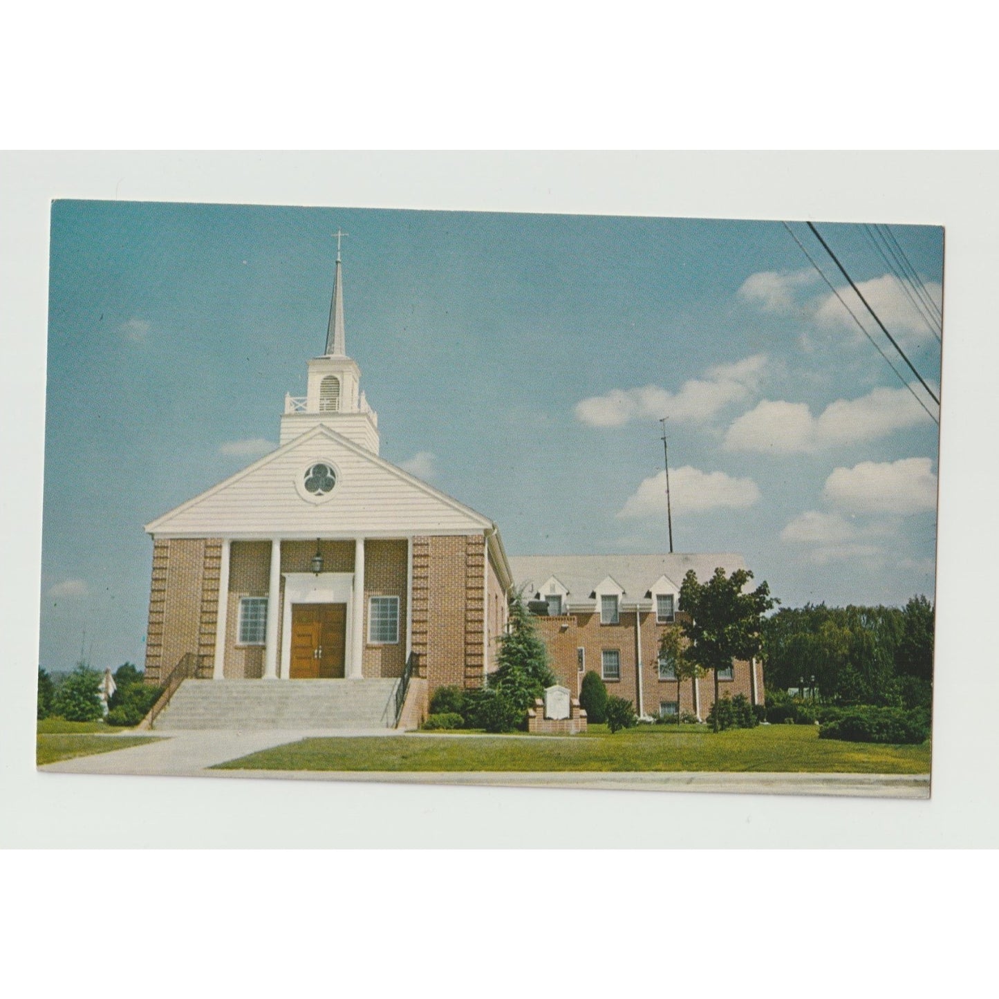 Milford DE Delaware St John's RC Church Chrome Postcard Unused