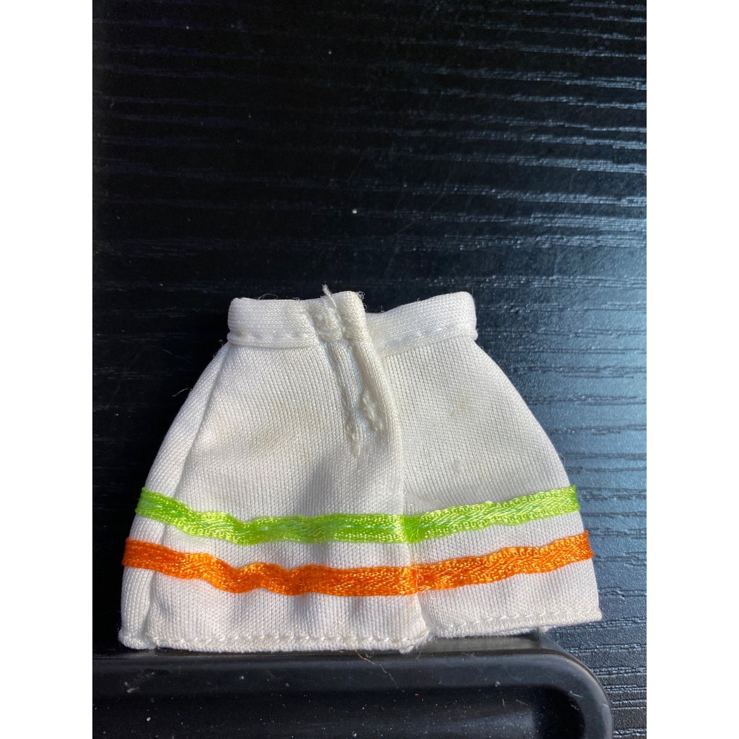 Mary Kate and Ashley School Style White Skirt with Orange and Green