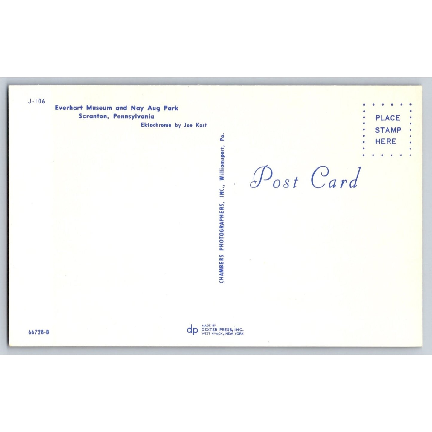 Scranton PA Pennsylvania Everhart Museum Nay Aug Park Joe Kast Chrome Postcard