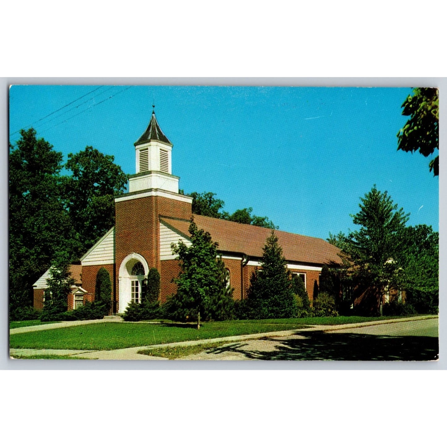 Wauseon OH Ohio Evangelical Mennonite Church 1950s-60s Chrome Postcard