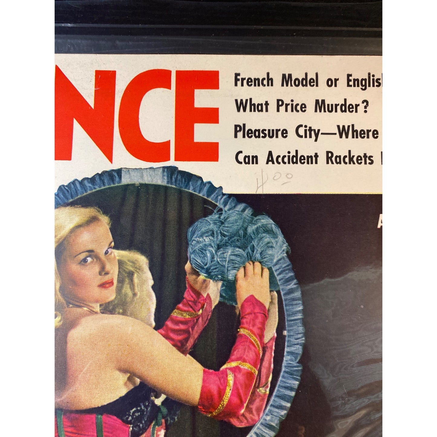 Glance Magazine Apr-May 1950s Vintage Pin-Up Cover French Model Retro Ads