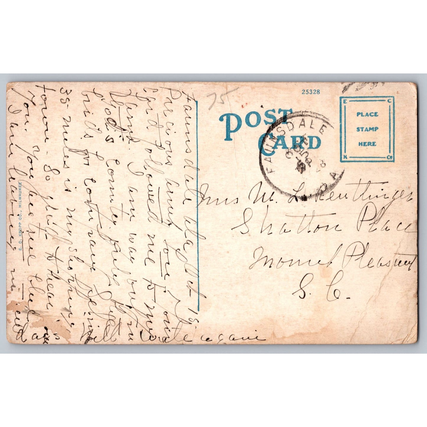 Selma AL Alabama Hotel Albert 1920 White Border Postcard Used No Stamp
