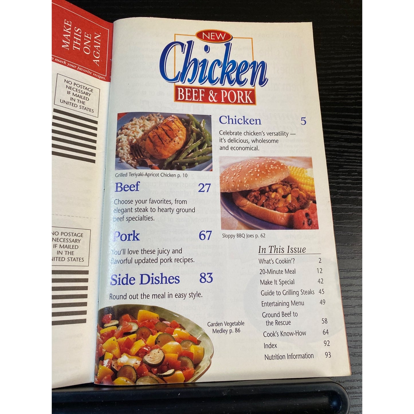 Pillsbury Classic 1998 Cookbook Booklet Chicken Beef & Pork 175 Recipes