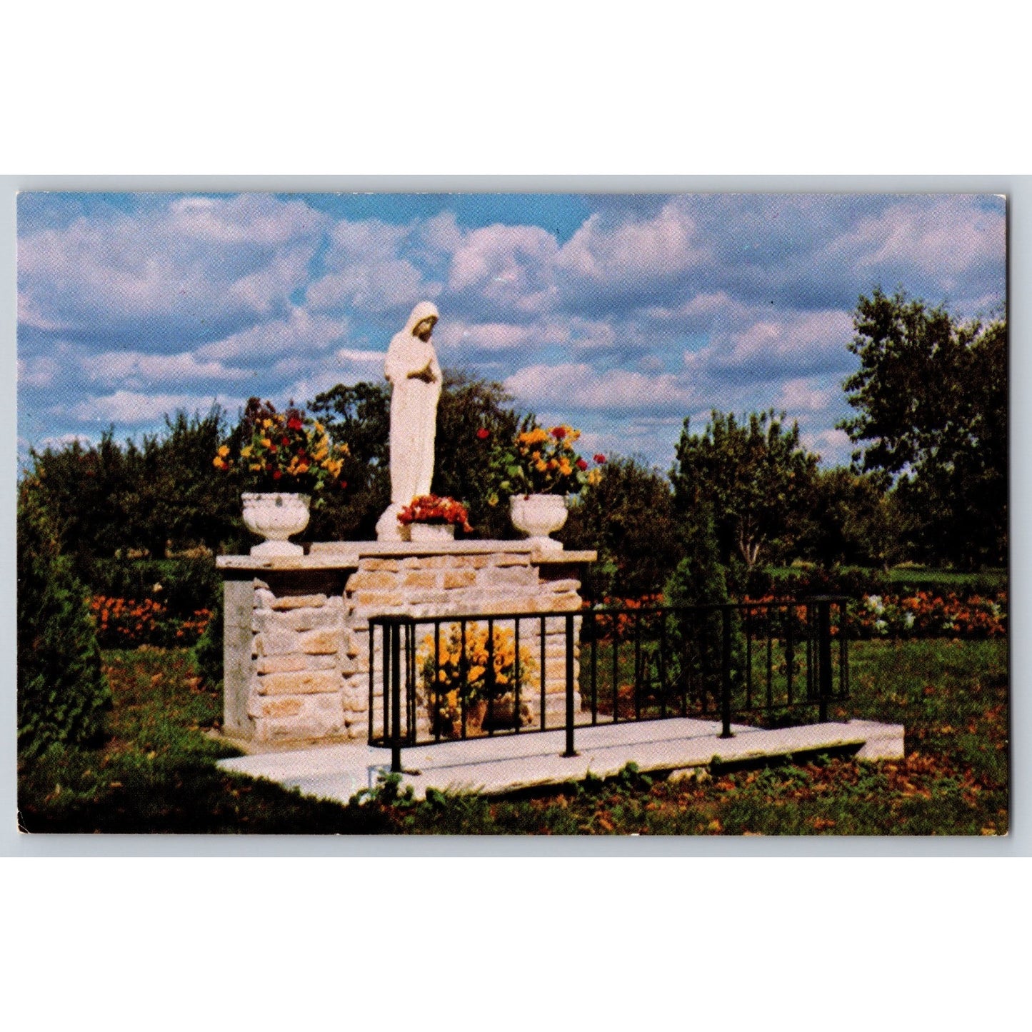 Campbellsport WI Wisconsin School Sisters of St Francis Shrine Chrome Postcard