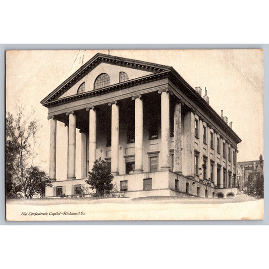 Richmond VA Virginia Old Confederate Capitol Postcard Early 1900s Murray Jordan