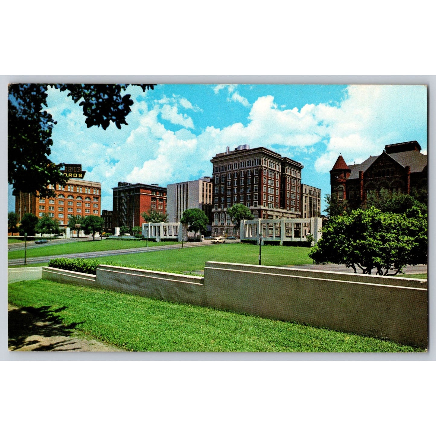 Dallas TX Texas Dealey Plaza JFK Assassination Site Chrome Postcard Western