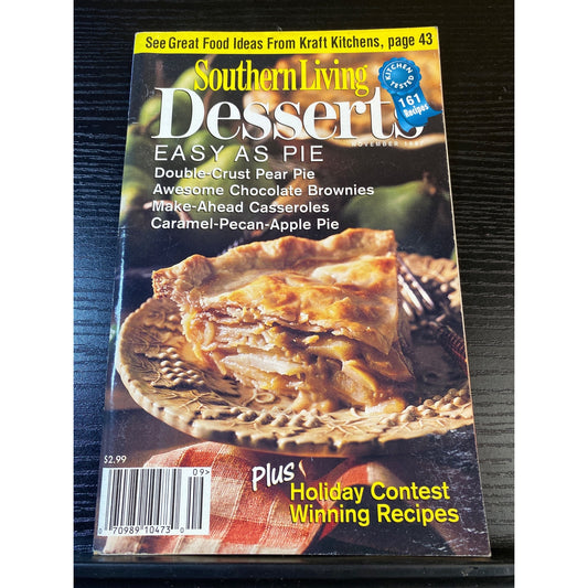 Southern Living Desserts Cookbook Booklet Nov 1997 Pies Brownies Casseroles