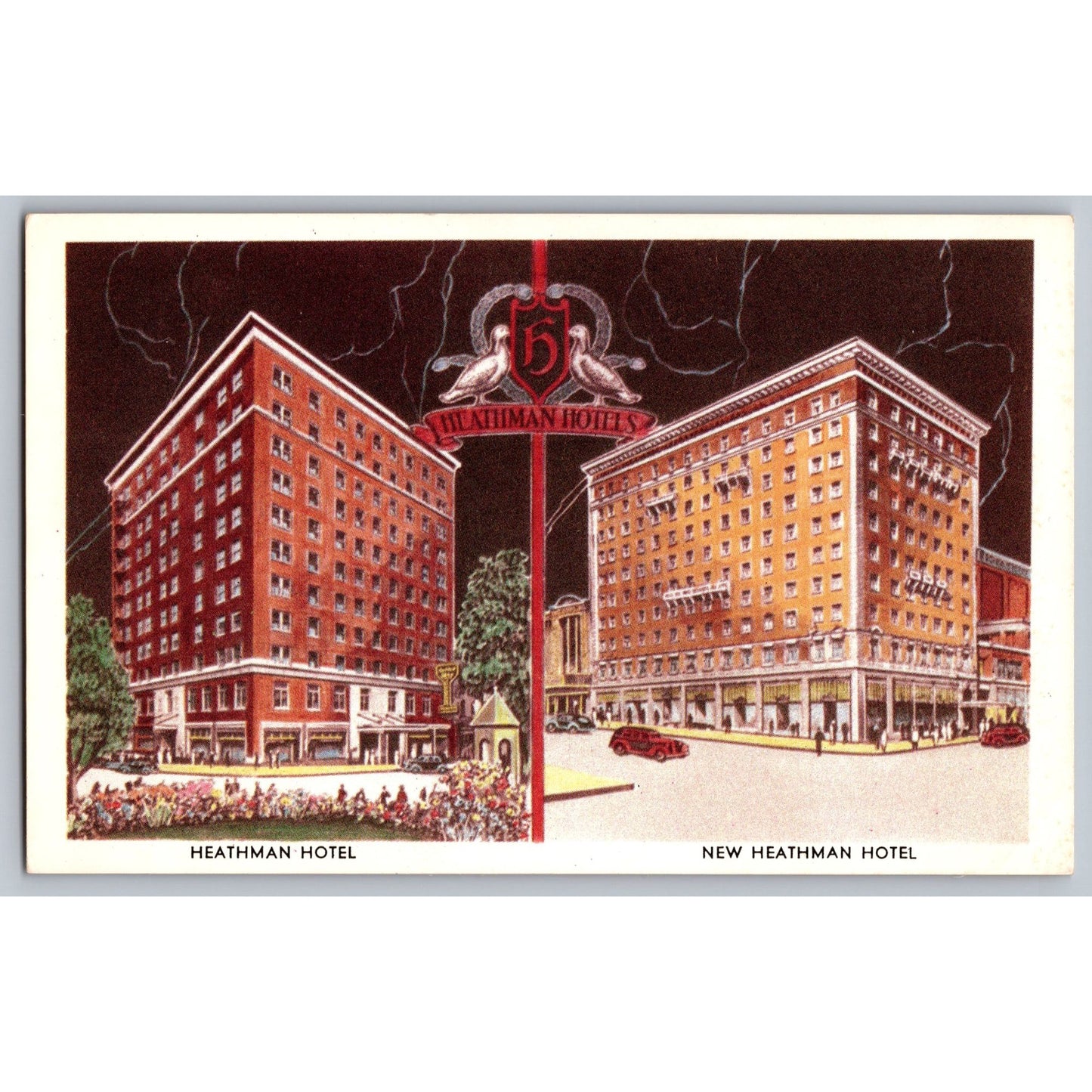 Portland OR Oregon Heathman Hotels White Border Postcard EC Kropp Co
