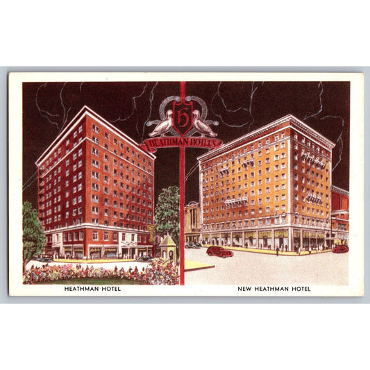 Portland OR Oregon Heathman Hotels White Border Postcard EC Kropp Co