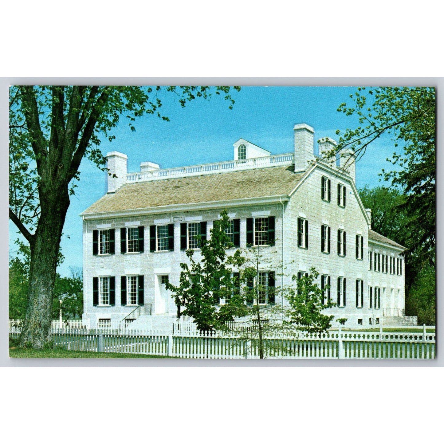 Harrodsburg Pleasant Hill KY Kentucky Centre Family Home Shaker Village Postcard Chrome Walter H Miller