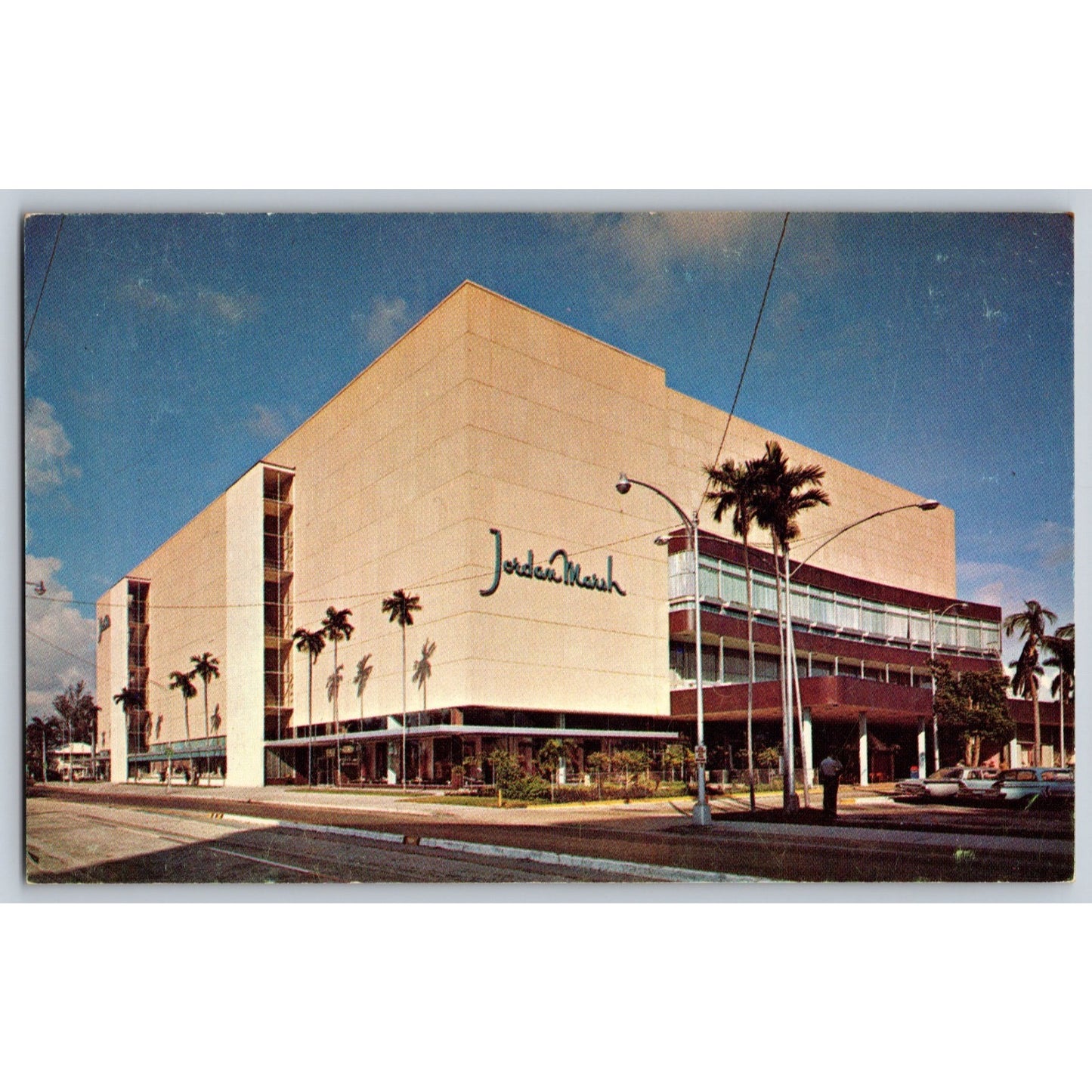 Miami FL Florida Jordan Marsh Department Store Chrome Postcard Unused
