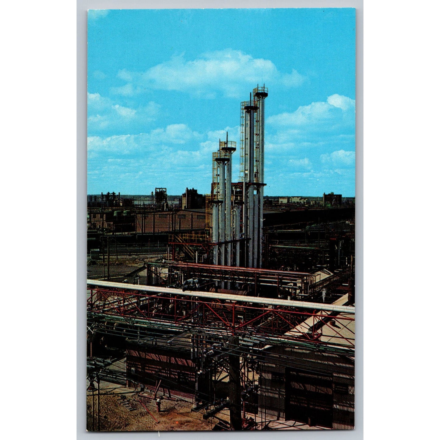 Midland MI Michigan Dow Chemical Company Industrial Plant Postcard Dexter Press