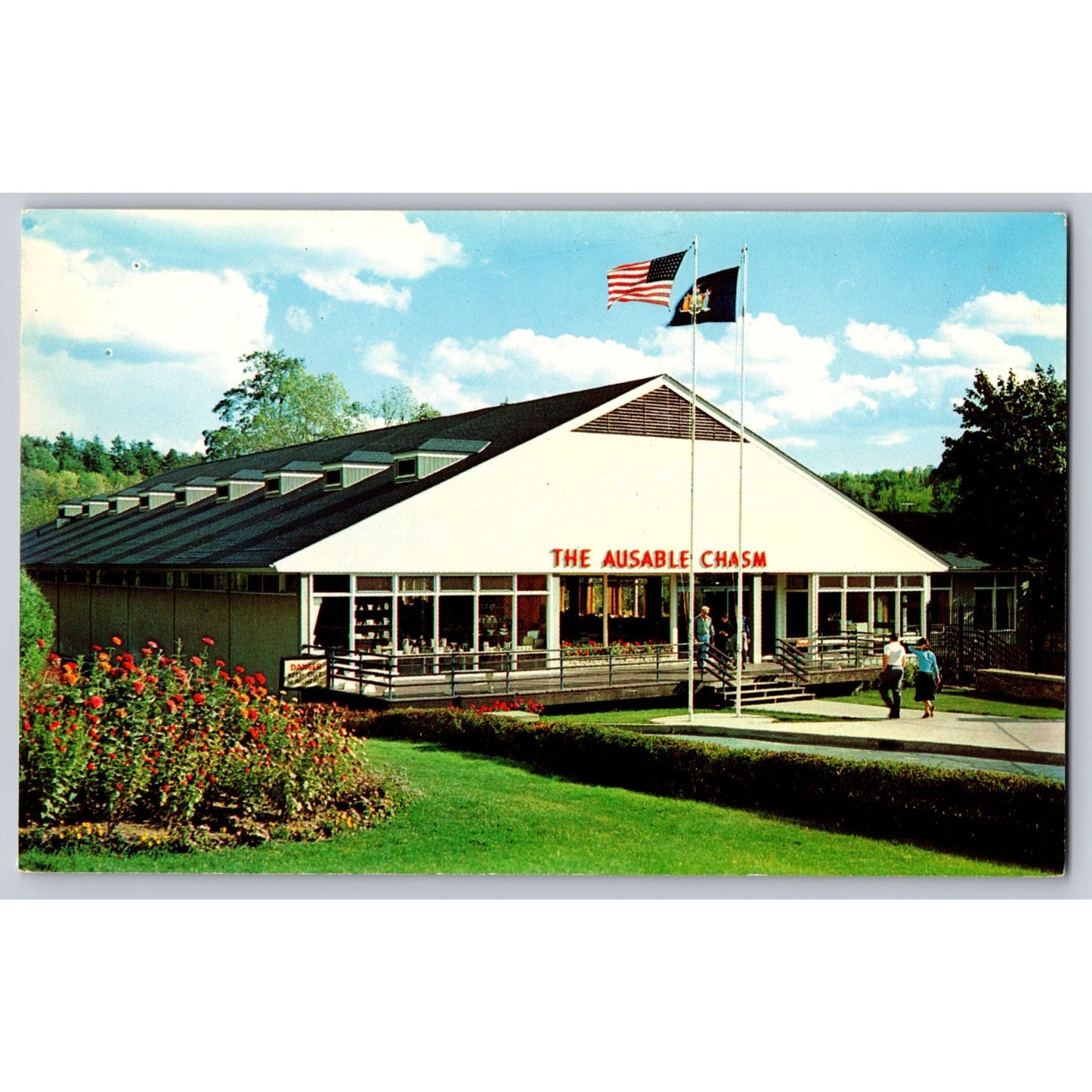 Ausable Chasm NY New York Entrance Building Chrome Postcard Dexter Press Inc.