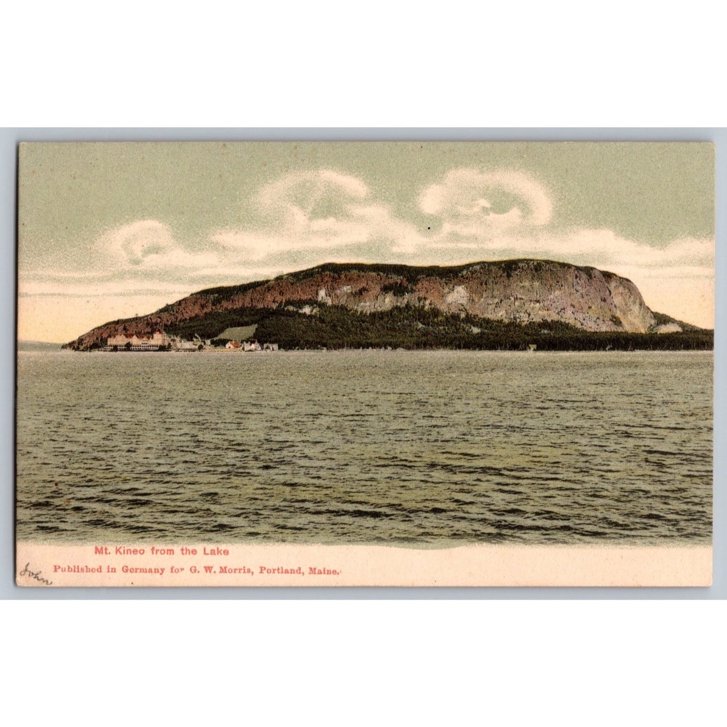 Portland ME Maine Mt. Kineo from the Lake Undivided Back Postcard Unused Germany