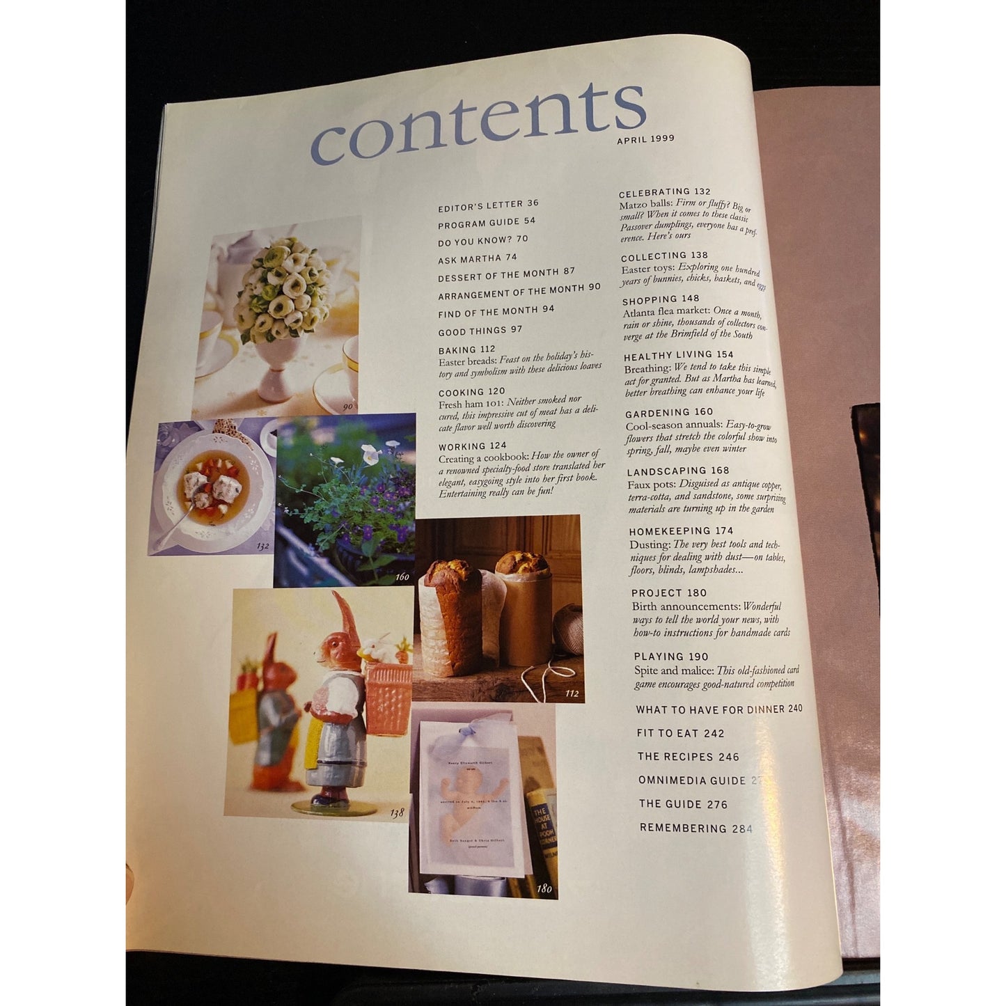 Martha Stewart Living Magazine April 1999 Family Trees Easter Bread