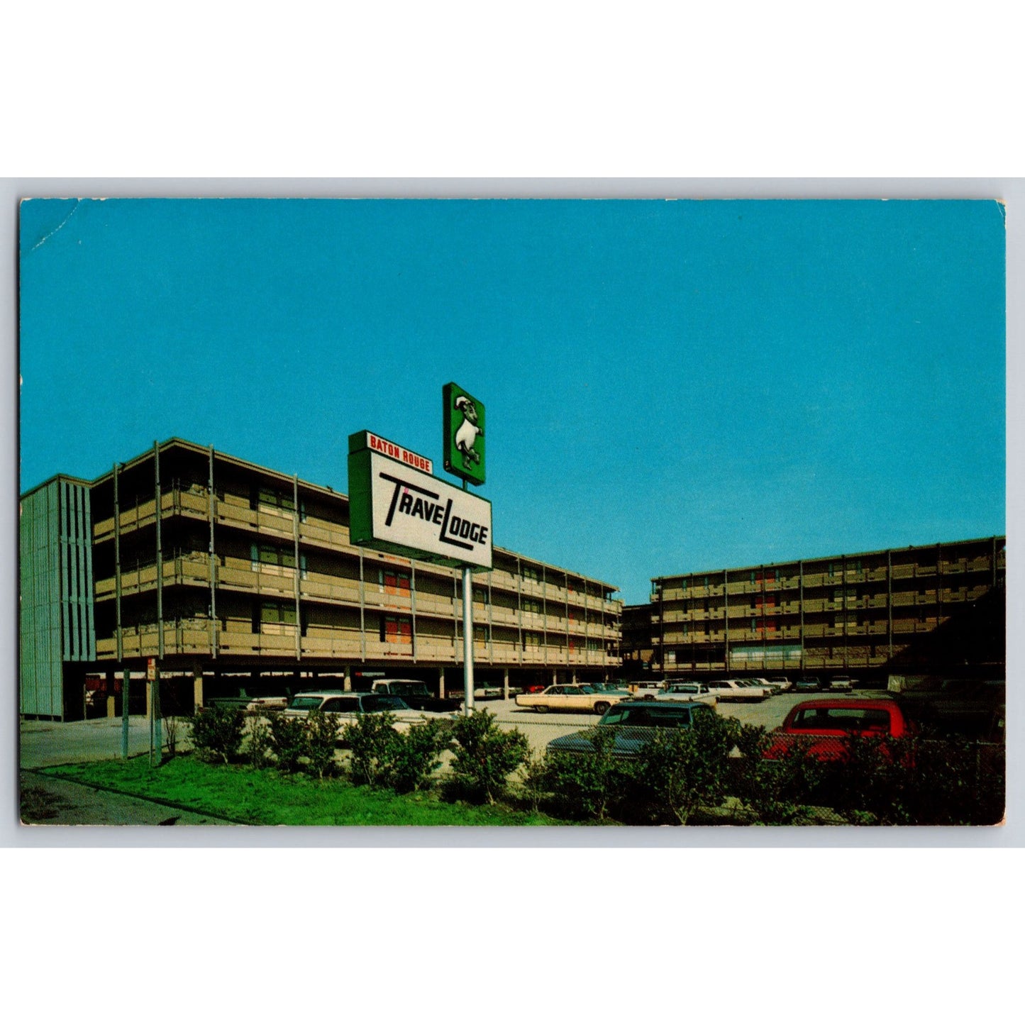 Baton Rouge LA Louisiana Travelodge Hotel Chrome Postcard Gleason Photography