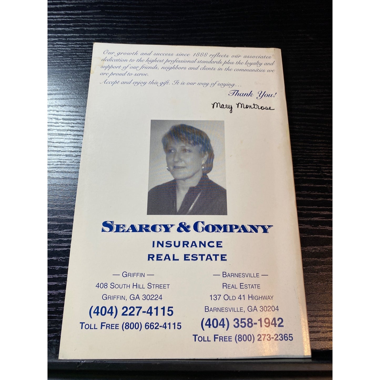 Searcy & Company Insurance Real Estate Hometown Cookbook Griffin GA