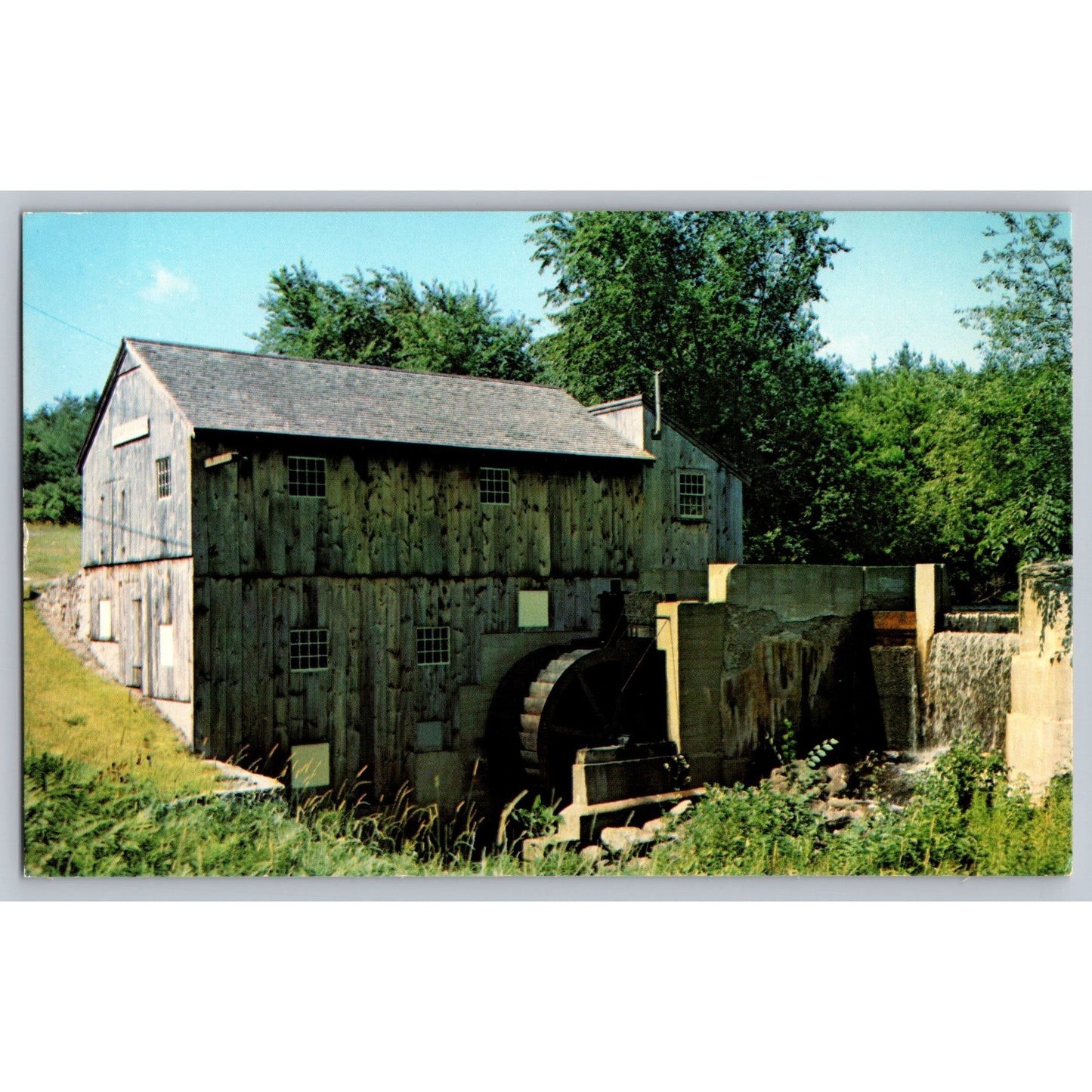 Derry NH New Hampshire Taylor Saw Mill Historic Site Chrome Postcard Richard Lenfest