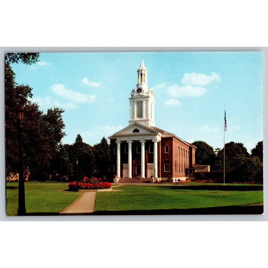 Utica NY New York Daniel D Tompkins Memorial Chapel Masonic Home Chrome Postcard