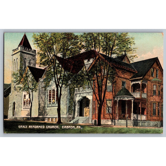Easton PA Pennsylvania Grace Reformed Church Divided Back Postcard Platt O Werst