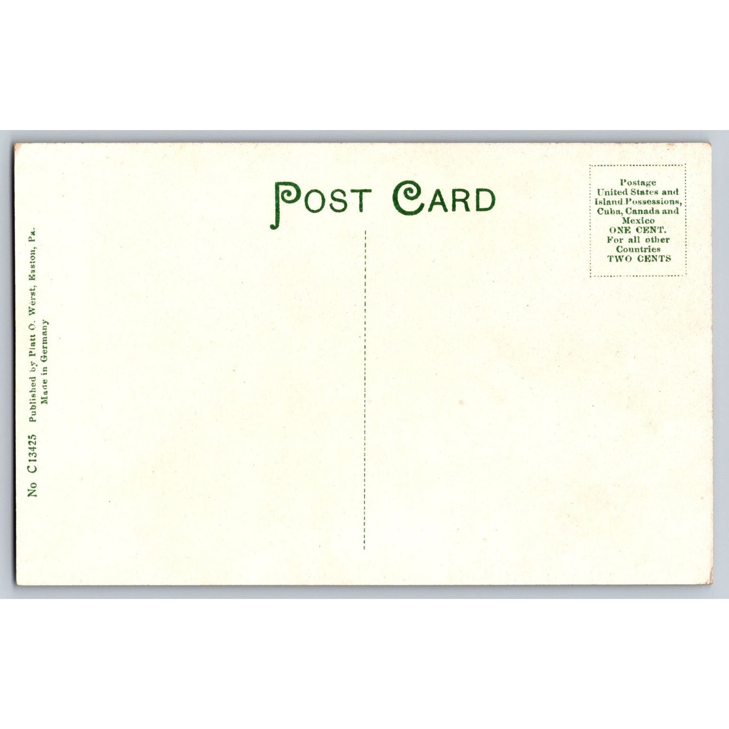 Easton PA Pennsylvania Grace Reformed Church Divided Back Postcard Platt O Werst