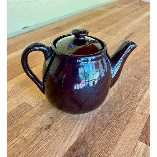 Sadler Brown Betty Teapot England Rockingham Glaze One Cup Size Handmade Ceramic Teapot With Lid