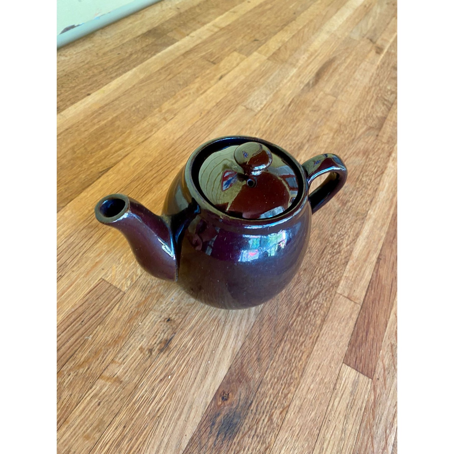 Sadler Brown Betty Teapot England Rockingham Glaze One Cup Size Handmade Ceramic Teapot With Lid