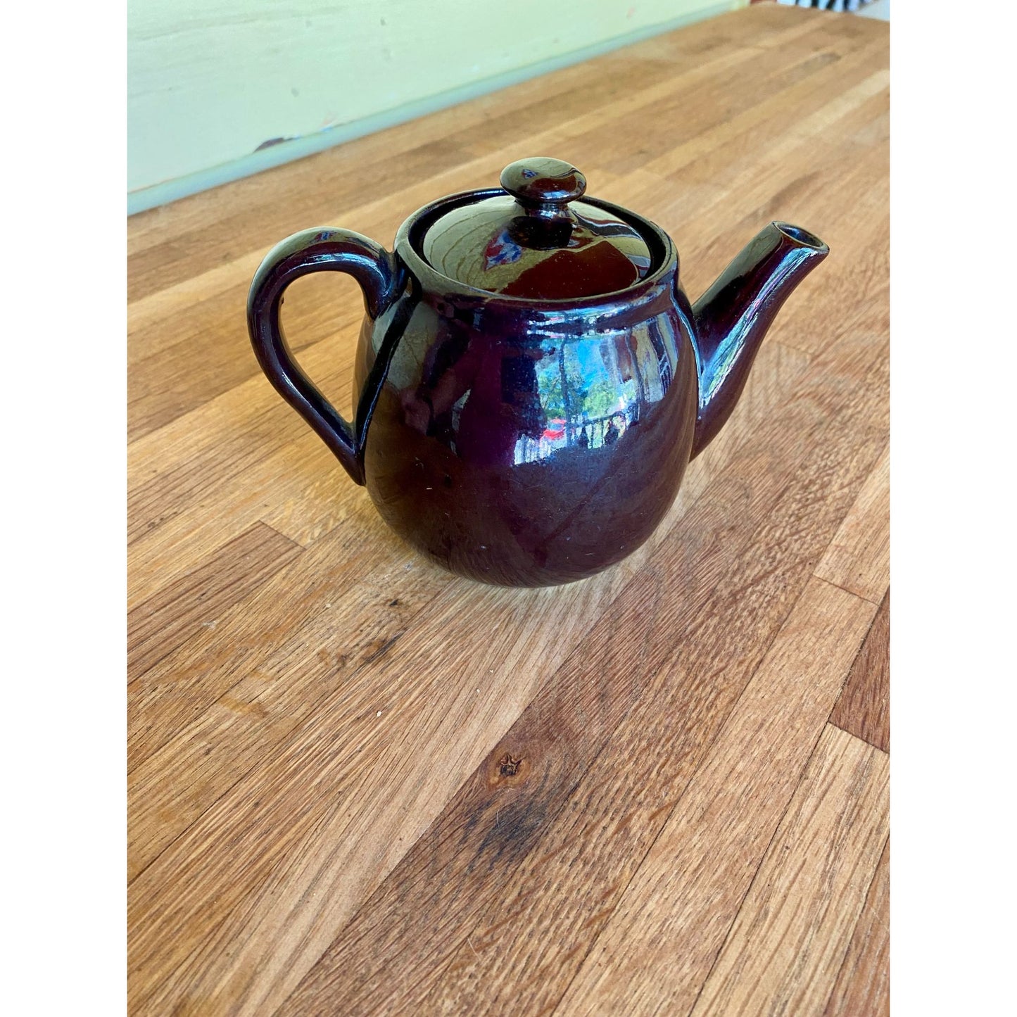 Sadler Brown Betty Teapot England Rockingham Glaze One Cup Size Handmade Ceramic Teapot With Lid