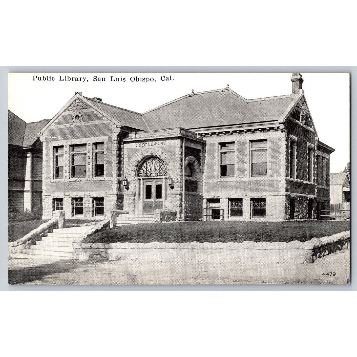 San Luis Obispo CA California Public Library Divided Postcard Pacific Novelty