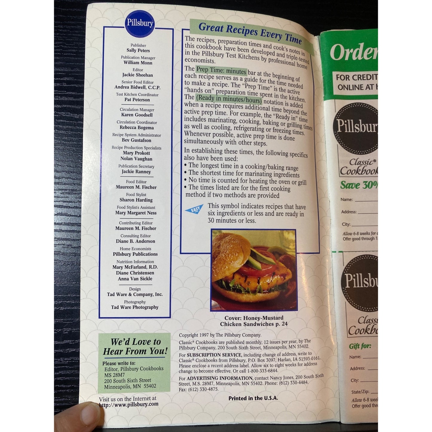 Pillsbury All-American Chicken Cookbook Booklet June 1997 Photos Of Every Dish