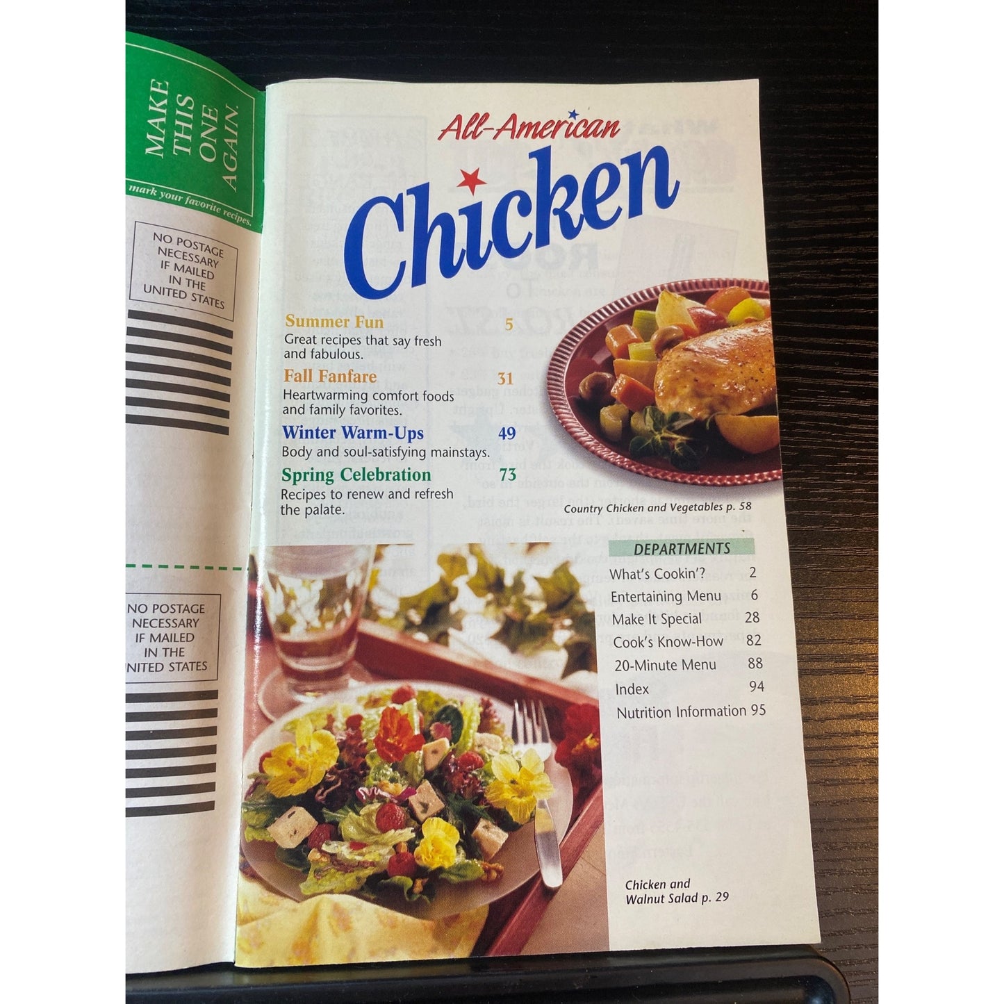 Pillsbury All-American Chicken Cookbook Booklet June 1997 Photos Of Every Dish