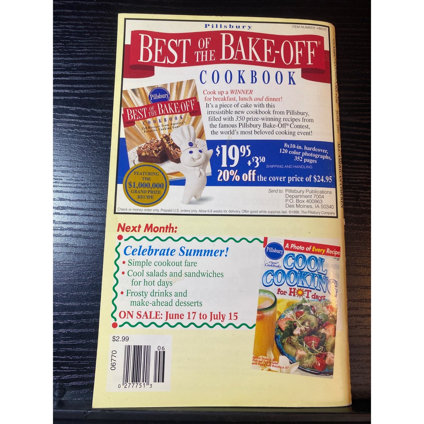 Pillsbury All-American Chicken Cookbook Booklet June 1997 Photos Of Every Dish